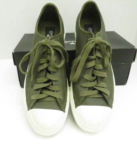 NIB Converse All Star Low Top Olive Green Canvas Sneakers size 9.5/11.5 - Picture 1 of 5